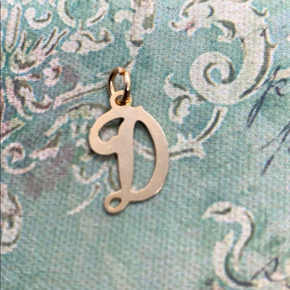 Gold Letter D Charm